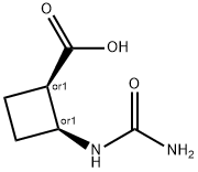 Cyclobutanecarboxylic acid, 2-[(aminocarbonyl)amino]-, (1R,2S)-rel- (9CI) 结构式