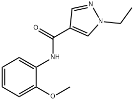 1H-Pyrazole-4-carboxamide,1-ethyl-N-(2-methoxyphenyl)-(9CI) 结构式