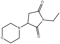 2,5-Pyrrolidinedione,1-ethyl-3-(4-morpholinyl)-(9CI) 结构式