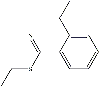 Benzenecarboximidothioic acid, 2-ethyl-N-methyl-, ethyl ester, [C(E)]- (9CI) 结构式