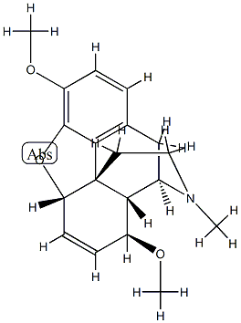 6,7-Didehydro-4,5α-epoxy-3,8β-dimethoxy-17-methylmorphinan 结构式