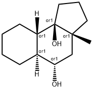 9bH-Benz[e]indene-5,9b-diol, dodecahydro-3a-methyl-, (3aR,5S,5aS,9aS,9bR)-rel- (9CI) 结构式