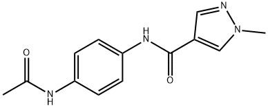 1H-Pyrazole-4-carboxamide,N-[4-(acetylamino)phenyl]-1-methyl-(9CI) 结构式