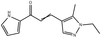 2-Propen-1-one,3-(1-ethyl-5-methyl-1H-pyrazol-4-yl)-1-(1H-pyrrol-2-yl)-(9CI) 结构式