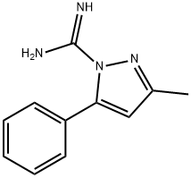 3-甲基-5-苯基吡唑-1-甲脒 结构式