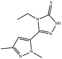 3H-1,2,4-Triazole-3-thione,5-(1,3-dimethyl-1H-pyrazol-5-yl)-4-ethyl-2,4-dihydro-(9CI) 结构式