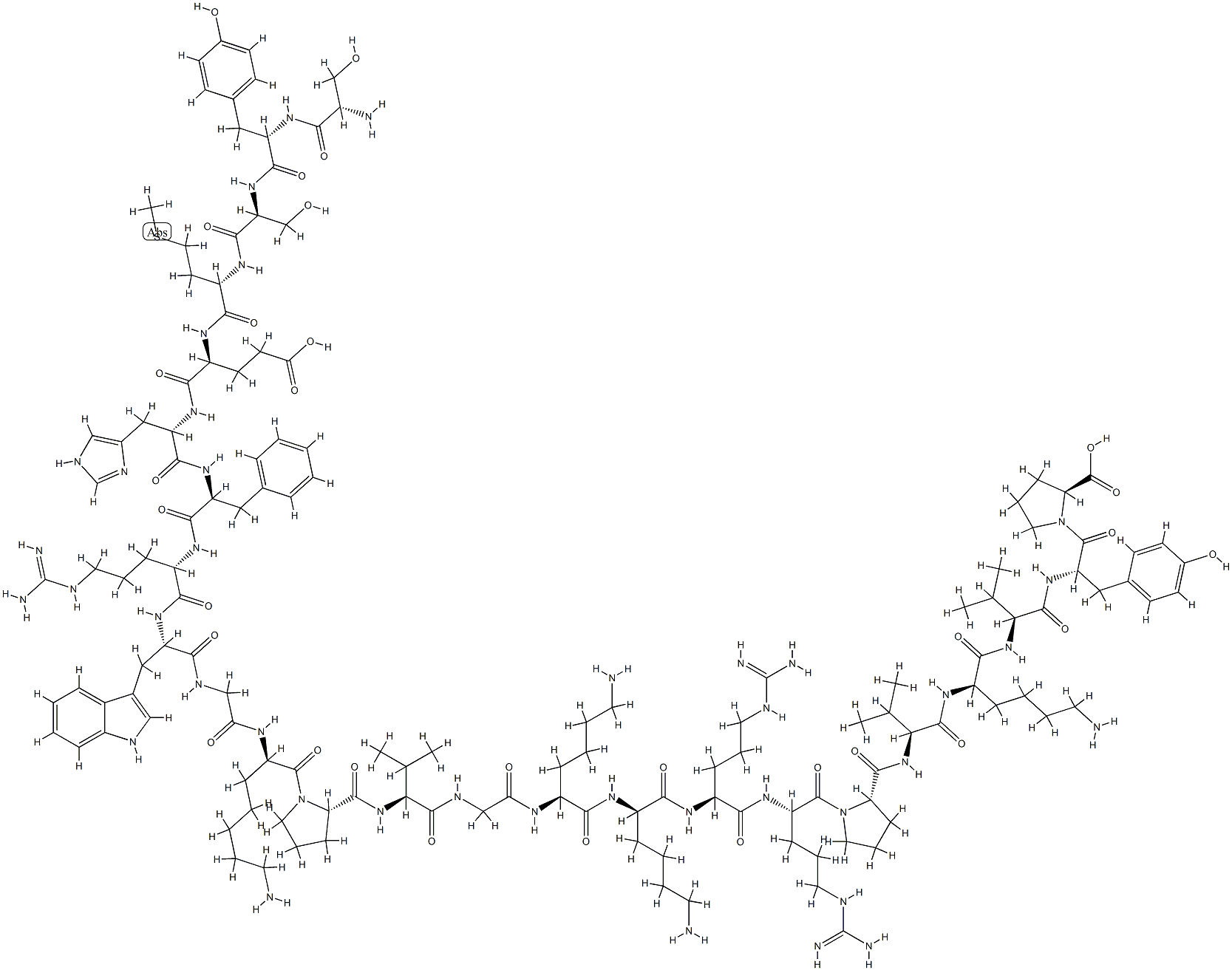 D-LYS16]-ACTH(1-24)杂质多肽 结构式