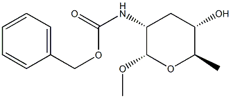 alpha-D-ribo-Hexopyranoside,methyl2,3,6-trideoxy-2-[[(phenylmethoxy)carbonyl]amino]-(9CI) 结构式