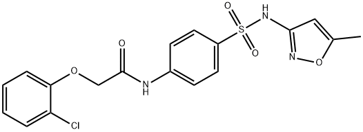 2-(2-chlorophenoxy)-N-(4-{[(5-methylisoxazol-3-yl)amino]sulfonyl}phenyl)acetamide 结构式