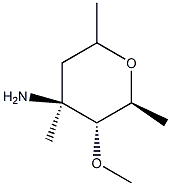 L-arabino-Heptitol,4-amino-2,6-anhydro-1,3,4,7-tetradeoxy-4-C-methyl-5-O-methyl-,(2Xi)-(9CI) 结构式