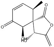 2-Oxaspiro[4.5]dec-8-ene-1,7-dione, 4,6-dihydroxy-10-methyl-3-methylene-, (4R,5R,6R,10R)-rel-(-)- (9CI) 结构式