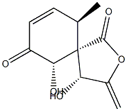 2-Oxaspiro[4.5]dec-8-ene-1,7-dione, 4,6-dihydroxy-10-methyl-3-methylene-, (4R,5R,6S,10R)-rel-(-)- (9CI) 结构式