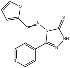 4-[(2-furylmethylene)amino]-5-(4-pyridinyl)-2,4-dihydro-3H-1,2,4-triazole-3-thione 结构式