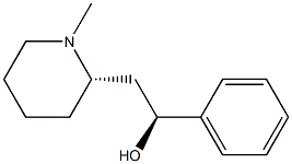 (αS,2S)-1-Methyl-α-phenyl-2-piperidineethanol 结构式