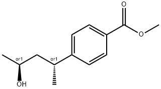 Benzoic acid, 4-[(1R,3S)-3-hydroxy-1-methylbutyl]-, methyl ester, rel- (9CI) 结构式