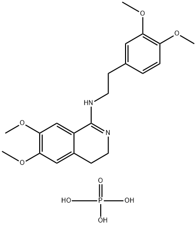 N-[2-(3,4-dimethoxyphenyl)ethyl]-6,7-dimethoxy-3,4-dihydroisoquinolin- 1-amine, phosphoric acid 结构式