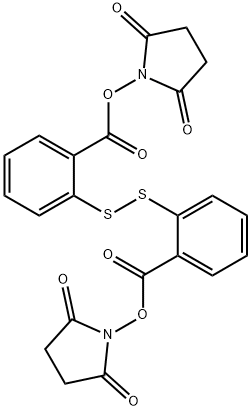 bis(2,5-dioxopyrrolidin-1-yl) 2,2'-disulfanediyldibenzoate 结构式