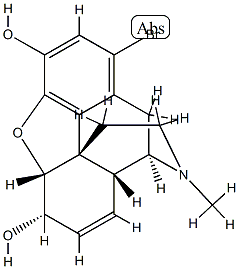 (5R,6S)-1-Bromo-7,8-didehydro-4,5-epoxy-17-methyl-morphinan-3,6-diol 结构式