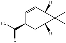 (1R,6S)-7,7-Dimethylbicyclo[4.1.0]hept-4-ene-3β-carboxylic acid 结构式