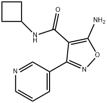 4-Isoxazolecarboxamide,5-amino-N-cyclobutyl-3-(3-pyridinyl)-(9CI) 结构式