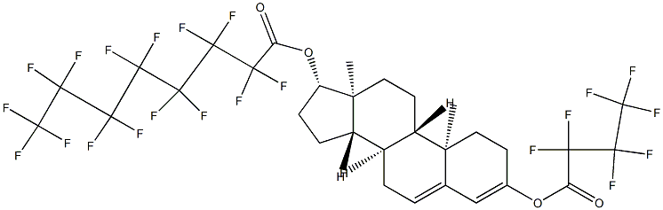 Androsta-3,5-diene-3,17β-diol 3-(heptafluorobutyrate)17-(pentadecafluorooctanoate) 结构式