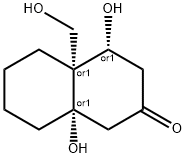 2(1H)-Naphthalenone, octahydro-4,8a-dihydroxy-4a-(hydroxymethyl)-, (4R,4aR,8aS)-rel- (9CI) 结构式