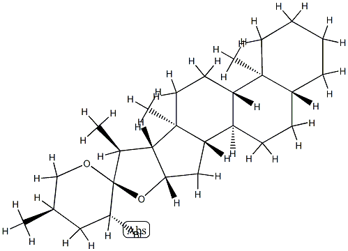 (22S,23R,25R)-23-Bromo-5α-spirostane 结构式