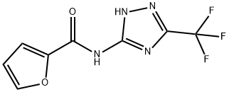 2-Furancarboxamide,N-[5-(trifluoromethyl)-1H-1,2,4-triazol-3-yl]-(9CI) 结构式