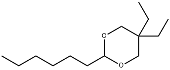 1,3-Dioxane,5,5-diethyl-2-hexyl-(9CI) 结构式