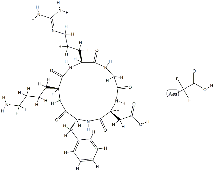 Cyclo (-RGDfK) 2,2,2-Trifluoroacetic acid 结构式