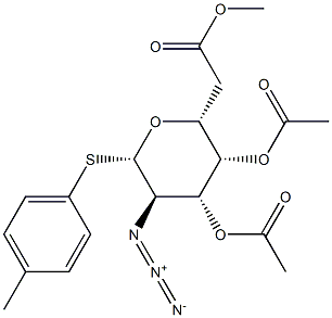 4-Methylphenyl2-azido-2-deoxy-1-thio-beta-D-glucopyranoside-3,4,6-triacetate 结构式