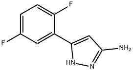 3-(2,5-difluorophenyl)-1H-pyrazol-5-amine 结构式