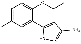 1H-Pyrazol-3-amine,5-(2-ethoxy-5-methylphenyl)-(9CI) 结构式