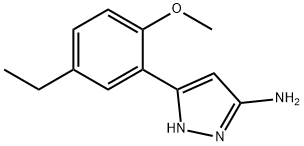 1H-Pyrazol-3-amine,5-(5-ethyl-2-methoxyphenyl)-(9CI) 结构式