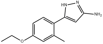 1H-Pyrazol-3-amine,5-(4-ethoxy-2-methylphenyl)-(9CI) 结构式