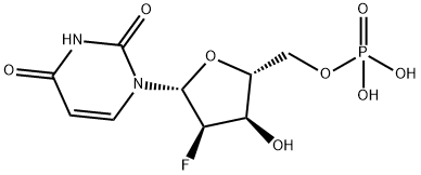 5'-Uridylic acid, 2'-deoxy-2'-fluoro- 结构式