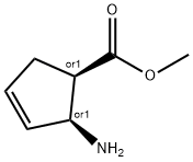 3-Cyclopentene-1-carboxylicacid,2-amino-,methylester,(1R,2S)-rel-(9CI) 结构式