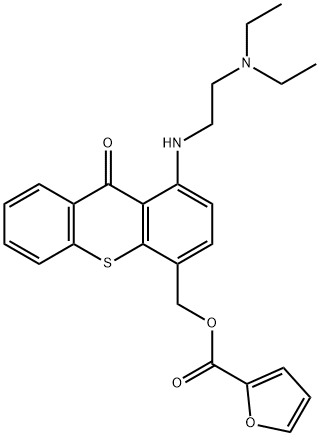 1-[[2-(Diethylamino)ethyl]amino]-4-(hydroxymethyl)-9H-thioxanthen-9-one=2-furancarboxylate 结构式