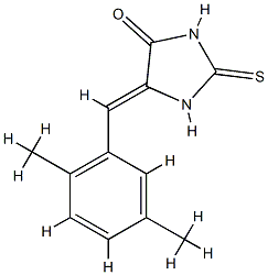 5-(2,5-dimethylbenzylidene)-2-thioxo-4-imidazolidinone 结构式
