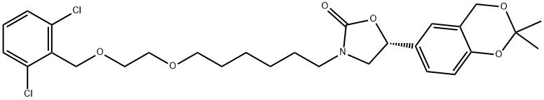 (R)-3-(6-(2 - ((2,6-二氯苄基)氧基)乙氧基)己基)-5-(2,2-二甲基-4H- 结构式