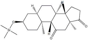 3α-(Trimethylsiloxy)-5β-androstane-11,17-dione 结构式
