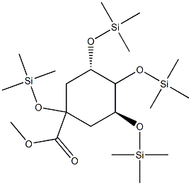 1α,3α,4β,5β-Tetrakis[(trimethylsilyl)oxy]cyclohexane-1β-carboxylic acid methyl ester 结构式