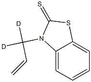 2(3H)-Benzothiazolethione,3-(2-propenyl-1,1-d2)-(9CI) 结构式