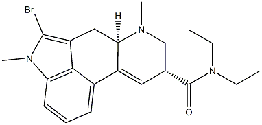 N(1)-methyl-2-bromo-lysergic acid diethylamide 结构式