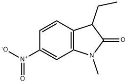 2H-Indol-2-one,3-ethyl-1,3-dihydro-1-methyl-6-nitro-(9CI) 结构式
