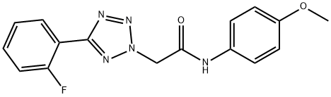 2-[5-(2-fluorophenyl)-2H-tetraazol-2-yl]-N-(4-methoxyphenyl)acetamide 结构式