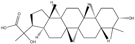 3β,22-Dihydroxyhopan-29-oic acid 结构式