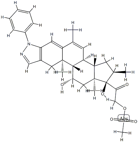 deacylcortivazol 21-mesylate 结构式