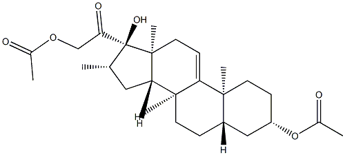 16 beta-methyl-5 alpha-delta 9(11)-pregnene-3 beta,17 alpha,21-triol-20-one-3 beta,21-diacetate 结构式
