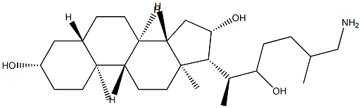 26-Amino-5α-cholestane-3β,16β,22-triol 结构式